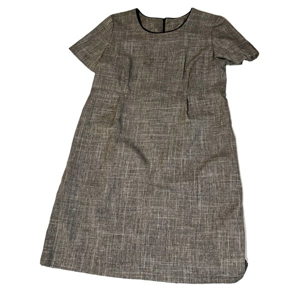 Joro Fashion Gray Shift Dress Sz 16P Petite Short-Sleeve Knee-Length - Picture 3 of 7